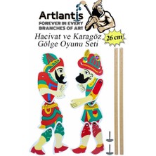 Artlantis Hacivat ve Karagöz Gölge Oyun Seti 26 cm 1 Paket Karagöz Hacıvat Kukla Oyunu Oyun Seti Okul Sınıf