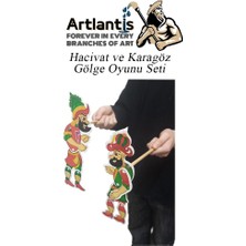 Artlantis Hacivat ve Karagöz Gölge Oyun Seti 26 cm 1 Paket Karagöz Hacıvat Kukla Oyunu Oyun Seti Okul Sınıf