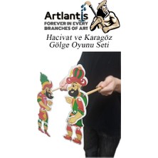 Artlantis Hacivat ve Karagöz Gölge Oyun Seti 26 cm 1 Paket Karagöz Hacıvat Kukla Oyunu Oyun Seti Okul Sınıf