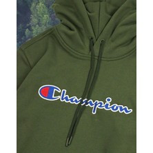 Bpm Champion Regular Kapüşonlu Sweatshirt Haki