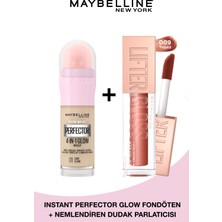 Maybelline New York Instant Perfector Glow Fondöten- 01 Light + Lifter Gloss Dudak Parlatıcısı - 009 Topaz Seti