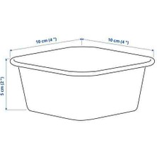 IKEA Akdeniz Nojıg Bej 10X10X5 cm Kutu