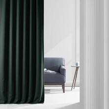 Evdepo Home Taç Siyah Karartma Blackout Fon Perde, 1/2,5 Normal Pile, Tek Kanat, 50 x 240 cm