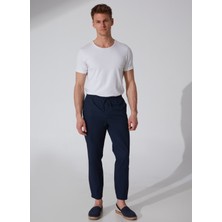 Fabrika Comfort Lastikli Bel Dar Paça Lacivert Erkek Chino Pantolon cm Oven