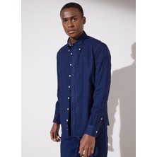 Brooks Brothers Slim Fit Klasik Yaka Lacivert Erkek Gömlek BBSP23MSH063