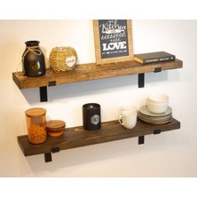 Karadeniz Dizayn 9X100 cm 2'li Demir Ayaklı Raf