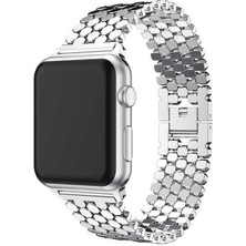 Voyo Apple Watch 3 4 5 6 7 8 Se Ulltra 49MM 45MM 44MM 42MM Kordon Petek Metal Kayış Hpy-30 Voyometal