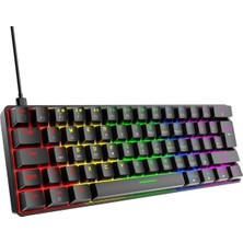 Silabor T60 Siyah Kırmızı Switch Rgb Klavye Kablolu Gaming Oyuncu Klavyesi