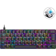 Silabor T60 Siyah Kırmızı Switch Rgb Klavye Kablolu Gaming Oyuncu Klavyesi