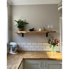 Karadeniz Dizayn 9X40 cm Tekli Demir Ayaklı Raf