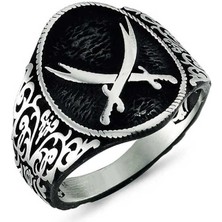 Gumush  Gümüş Zülfikar Kılıcı Motifli Erkek Yüzük