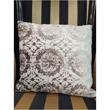 Stay Home Motif Desenli Kırlent Kılıfı 42X42 - 2 Adet