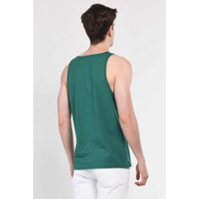 Ucla Pebble Yeşil Sıfır Kol Oversize Baskılı Erkek Tshirt
