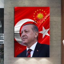 Morfil Sanat Atölyesi Recep Tayyip Erdoğan Başkan Erdoğan Rte Kanvas Tablo (7 Farklı Ölçü)