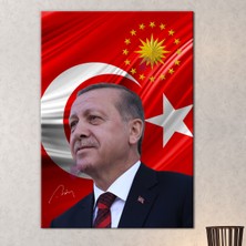 Morfil Sanat Atölyesi Recep Tayyip Erdoğan Başkan Erdoğan Rte Kanvas Tablo (7 Farklı Ölçü)