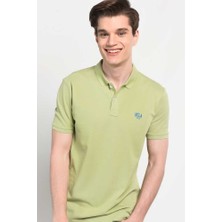 Ucla Lakes Yeşil Polo Yaka Nakışlı Erkek Tshirt