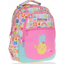 Kaukko Kids&love Ilkokul Kız Çocuk Okul Sırt Çantası - Pembe Ananas