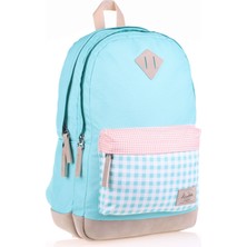 Kaukko Wichlight Üç Bölmeli Ekose Mint Okul ve Günlük Sırt Çantası - Kız Çocuk