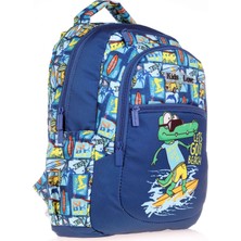 Kaukko Kids&love Erkek Çocuk Lacivert Timsah Ilkokul Okul Sırt Çantası