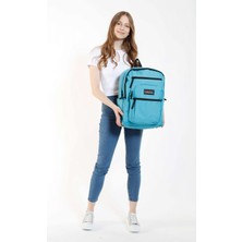 Kaukko Full Pocket Okul ve Günlük Sırt Çantası - Turkuaz