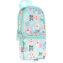 Kaukko Natura Kız Çocuk Çanta Şekilli Kalem Çantası - Yeşil Köpek