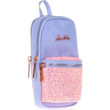 Kaukko Bright Floral Mavi Taşlı Junior Bag Çanta Şekilli Kalem Çantası