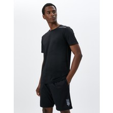 Koton Spor Tişört Şerit Reflektörlü Bisiklet Yaka Kısa Kollu