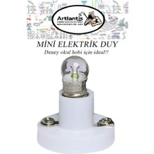 Artlantis Mini Duy 5 Adet Deney Duyu Proje Için Küçük Ampul Yuvası Minyonet Duy Okul Sınıf Elektrik Devre Deney Duyusu