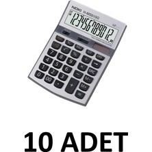 Noki 10 Adet H-MS010G  Hesap Makinesi 12 Hane Gri