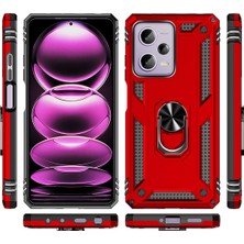 Case Street Xiaomi Redmi Note 12 Pro 5g Kılıf Vega Sert Silikon Tank Standlı Yüzüklü Mıknatıslı Siyah