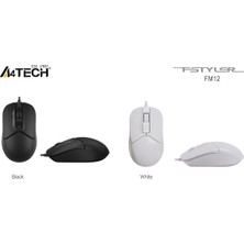 A4Tech A4 Tech FM12 Optık Mouse USB Beyaz 1200 Dpı