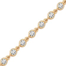 Altın Sepeti Rose Gümüş Su Yolu Zincir Bileklik