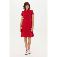 U.S. Polo Assn. Kadın Kırmızı Örme Elbise 50262672-VR030