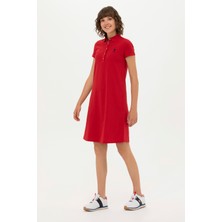 U.S. Polo Assn. Kadın Kırmızı Örme Elbise 50262672-VR030