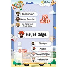 Msticker Okul Ders Etiketi Harry Potter Temalı 26 Adet 8 cm Okul Ders Etiketi