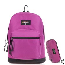 Kaukko 2 Li Set Sport Mürdüm Sırt Çantası ve Kalem Çantası