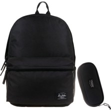 Kaukko 2 Li Set Basic Siyah Sırt Çantası ve Kalem Çantası