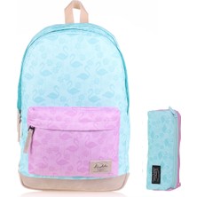 Kaukko 2 Li Set Wichlight Flamingo Sırt Çantası ve Kalem Çantası