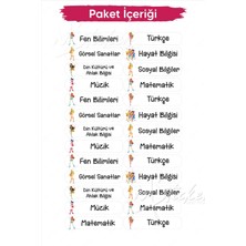 Msticker Okul Ders Etiketi Winx Temalı 26 Adet 8 cm Okul Ders Etiketi