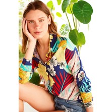 New Laviva Kadın Klasik Yaka Uzun Kol Regular Kesim Gömlek