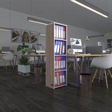 Kenzlife klasörlük raflı börteçin crd 140*40*30 kitaplık ofis arkalıksız