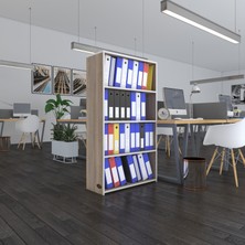 Kenzlife klasörlük raflı erlinay crd 140*80*30 kitaplık ofis arkalıksız
