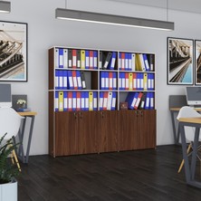 Kenzlife klasör dolabı kilitli gökbörü cvz 175*200*30 klasörlük kitaplık ofis arkalıksız