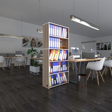 Kenzlife klasörlük raflı rona crd 175*80*30 kitaplık ofis arkalıksız