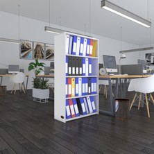 Kenzlife klasörlük raflı erlinay byz 140*80*30 kitaplık ofis arkalıksız