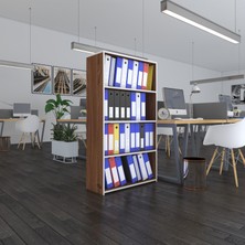 Kenzlife klasörlük raflı erlinay cvz 140*80*30 kitaplık ofis arkalıksız