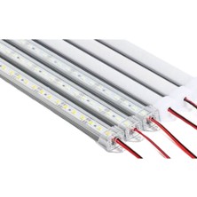 Hazar Led 12 Volt Alüminyum Kasalı 5730 Ledli Çubuk Led Bar Beyaz 6000-6500K Opak Cam