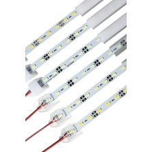 Hazar Led 12 Volt Alüminyum Kasalı 5730 Ledli Çubuk Led Bar Soğuk Beyaz 10000-15000K Şeffaf Cam