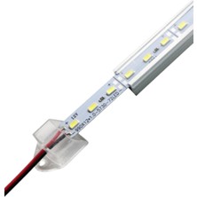 Hazar Led 12 Volt Alüminyum Kasalı 5730 Ledli Çubuk Led Bar Soğuk Beyaz 10000-15000K Şeffaf Cam