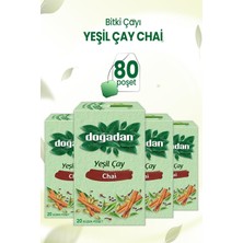 Doğadan Yeşil Çay Chai Poşet Bardak Çay  20'li x 4 Adet